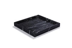 Black Marquina Marble Square Tray