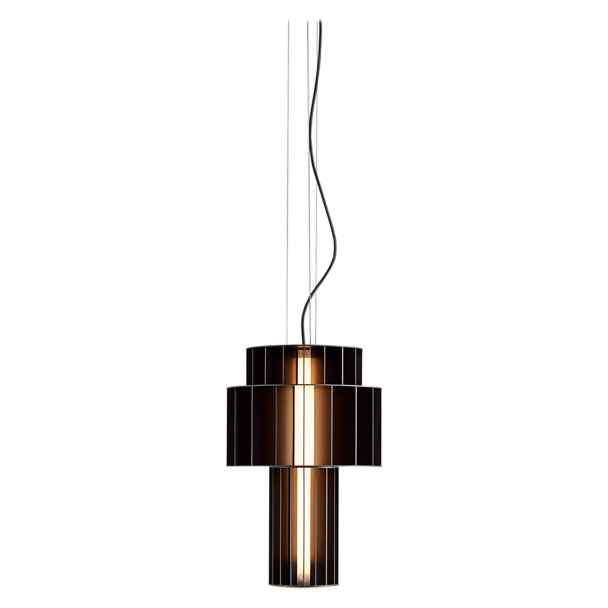Black Matte Babel T PE Pendant Lamp by Parachilna
