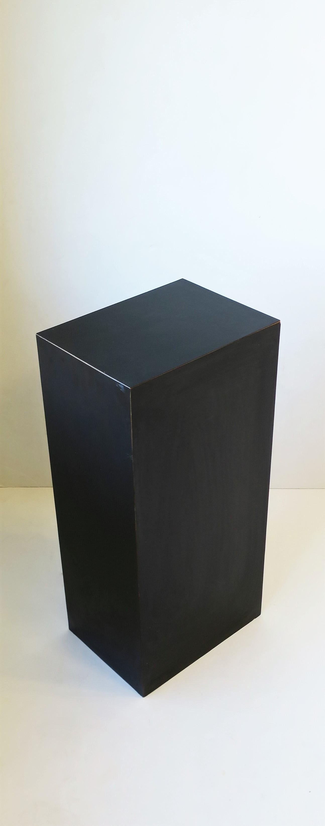 Late 20th Century Black Pedestal Column Stand, 1990s