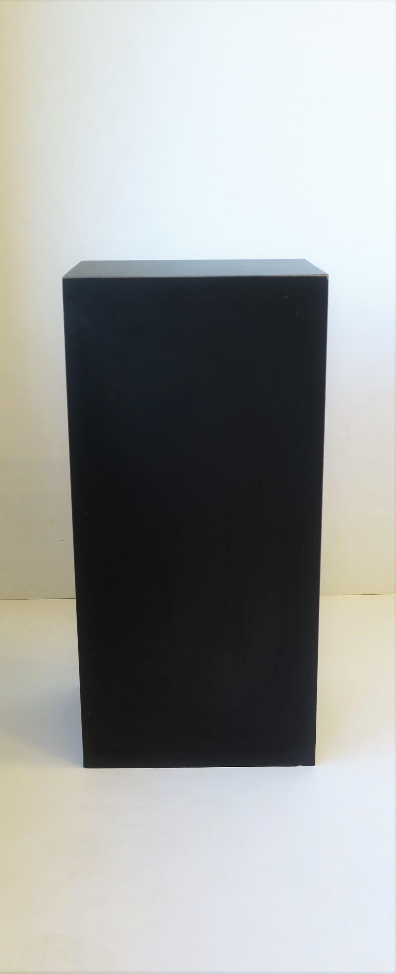 Laminate Black Pedestal Column Stand, 1990s