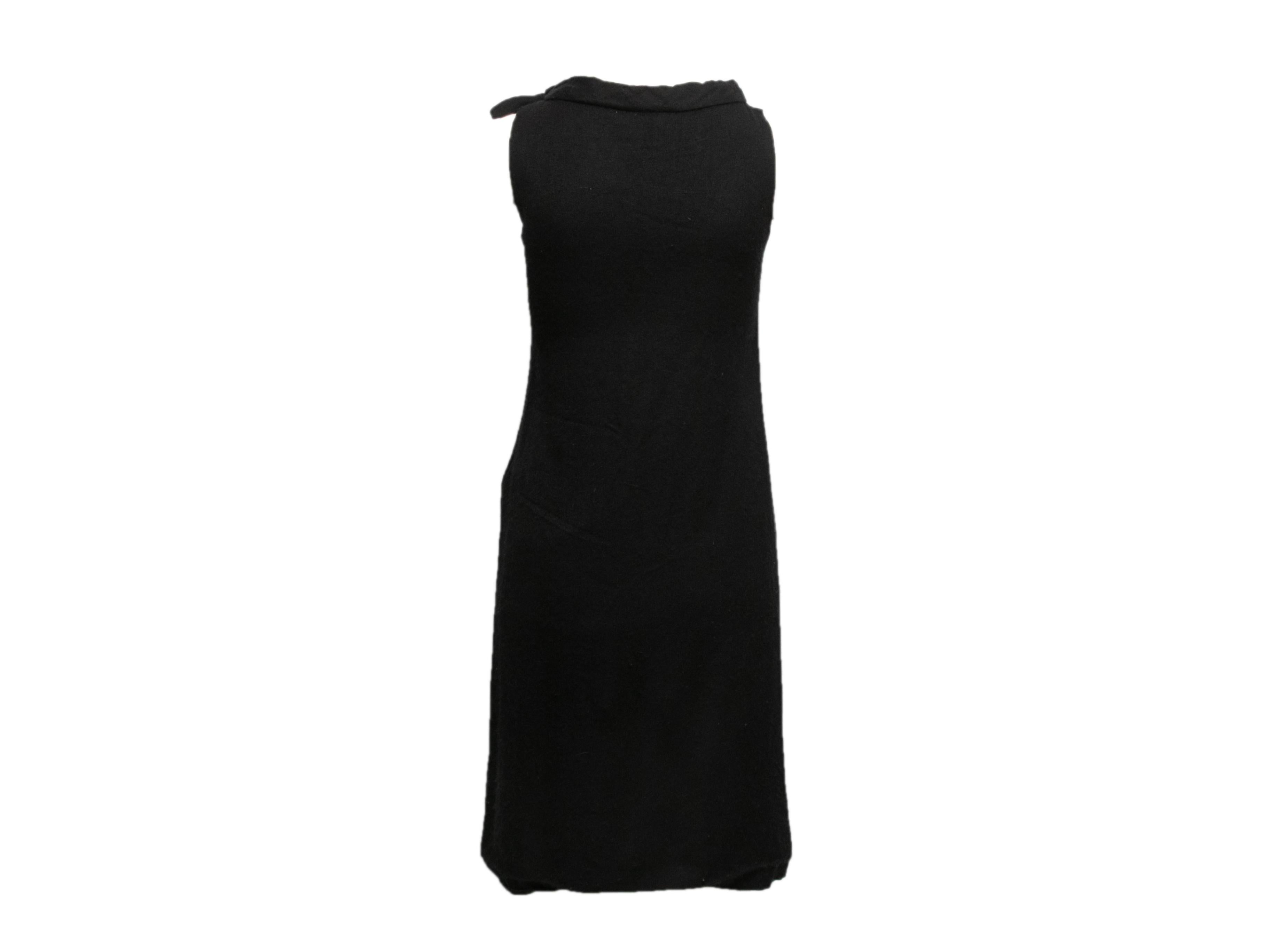 Black Maurizio Pecoraro Cashmere & Silk-Blend Sleeveless Dress Size  IT 40 In Good Condition For Sale In New York, NY