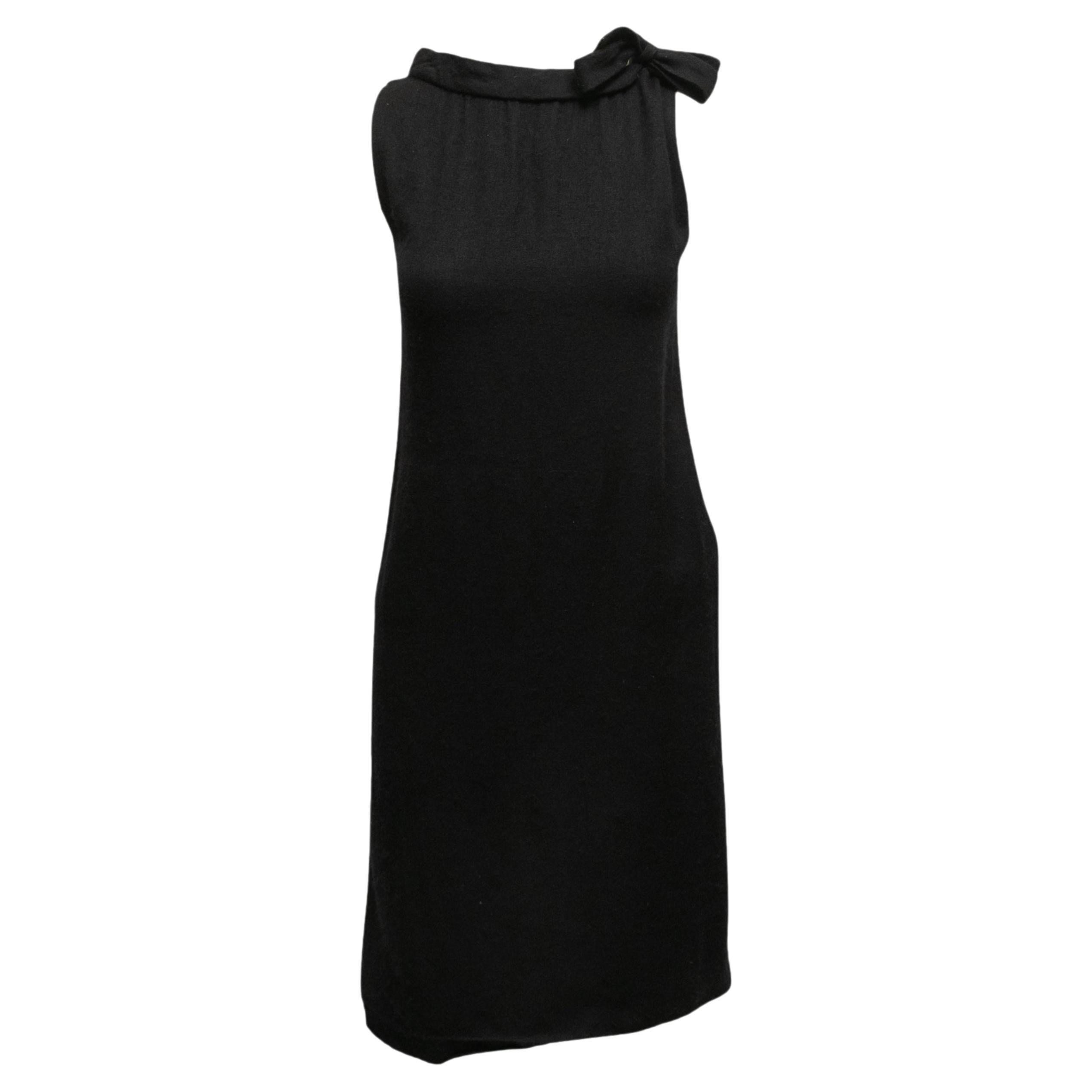 Black Maurizio Pecoraro Cashmere & Silk-Blend Sleeveless Dress Size  IT 40 For Sale
