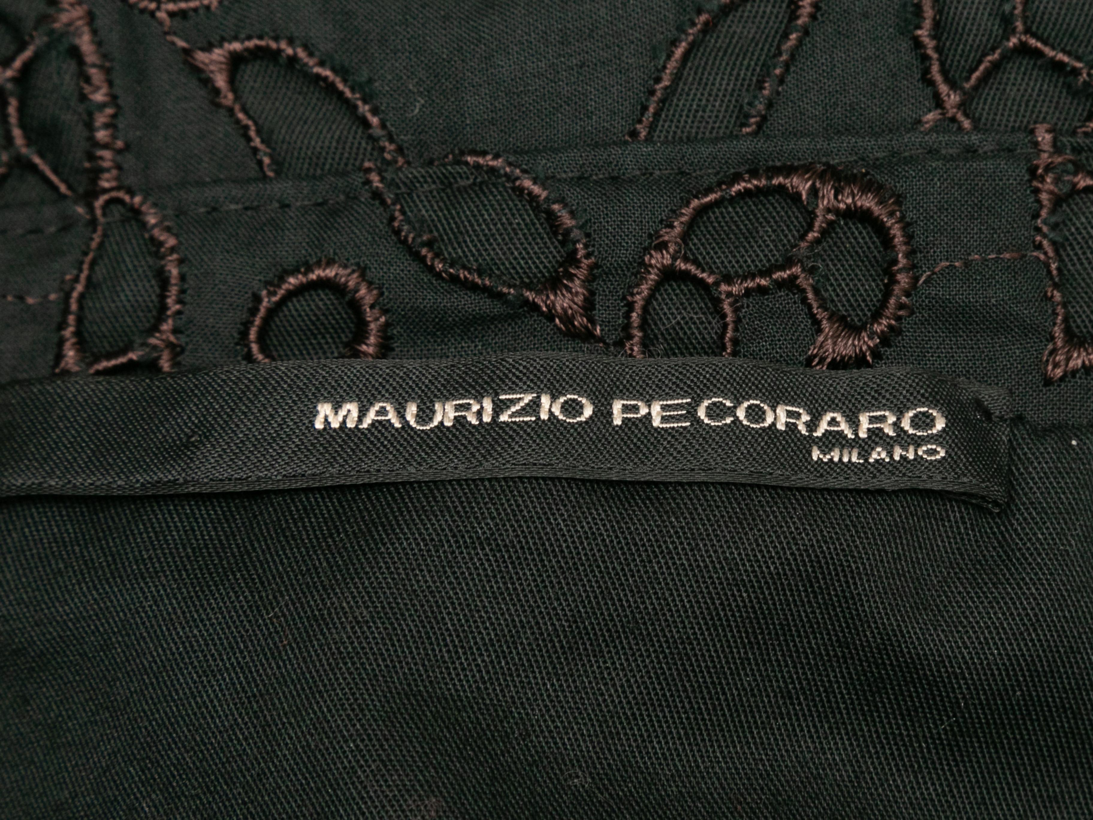 Black Maurizio Pecoraro Eyelet Lace Coat Size IT 40 For Sale 3