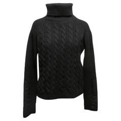 Black Max Mara Wool & Cashmere Turtleneck Sweater Size US L