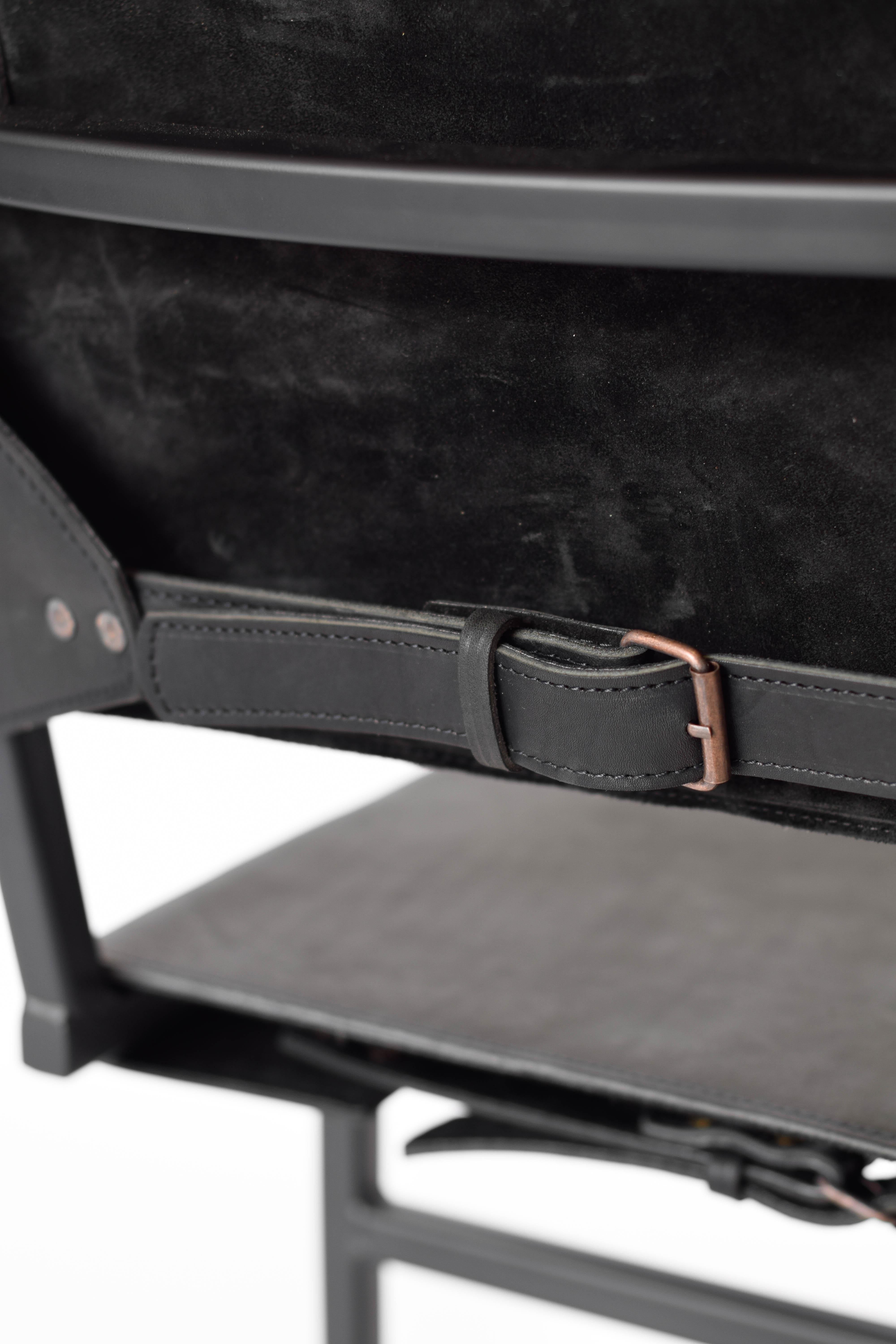 Leather Black Memento Chair, Jesse Sanderson
