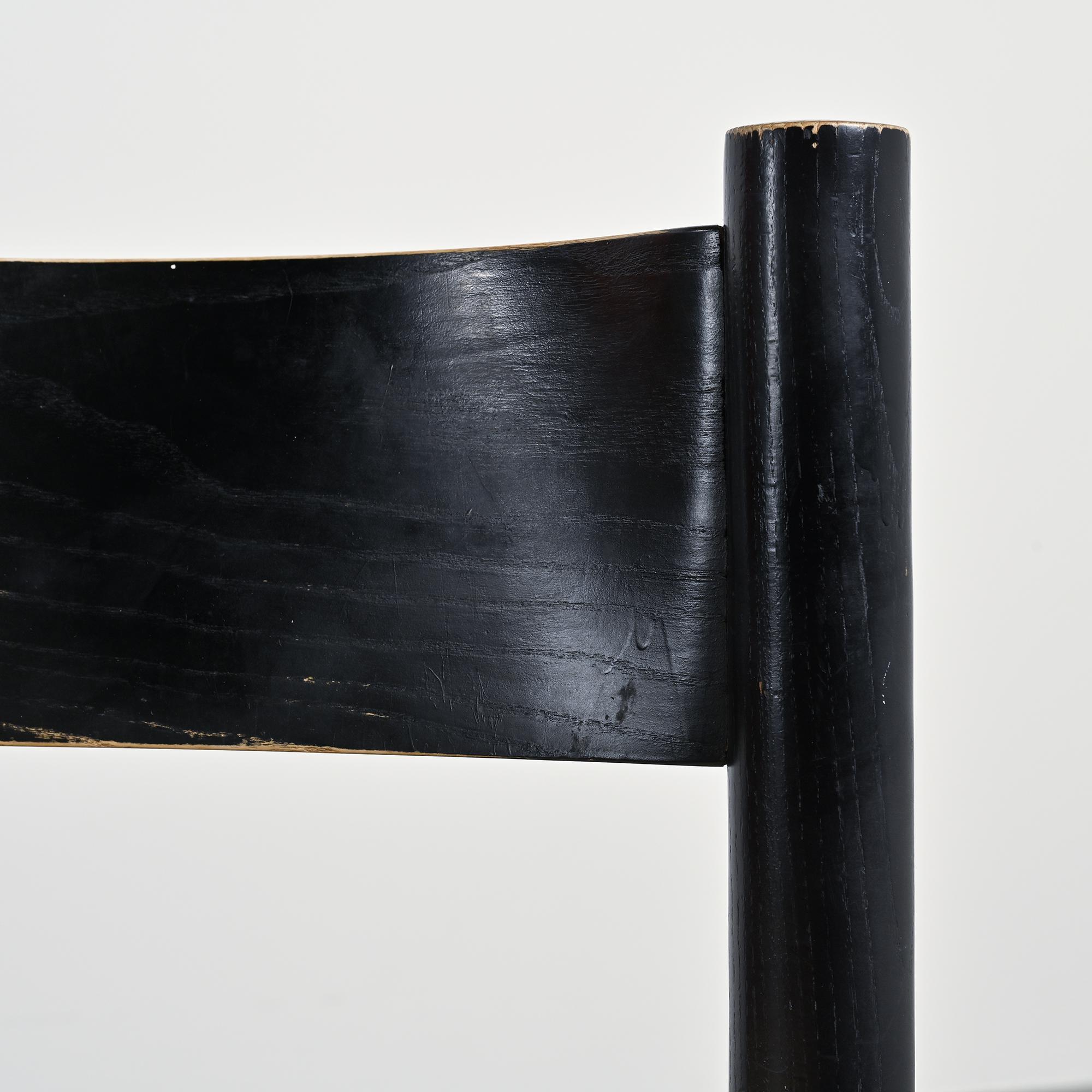 Schwarzer Stuhl Meribel, Charlotte Perriand, um 1950 im Angebot 4