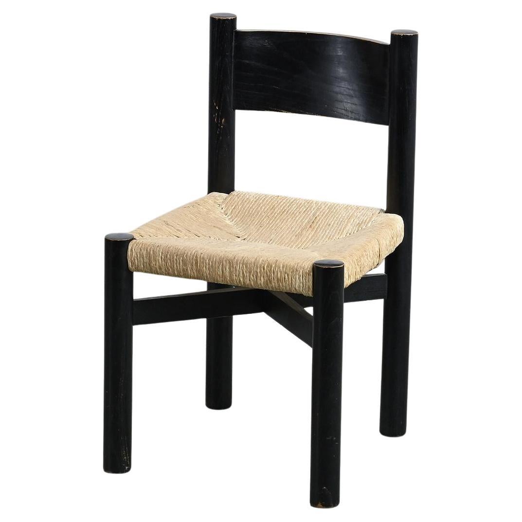 Black Meribel chair, Charlotte Perriand, circa 1950
