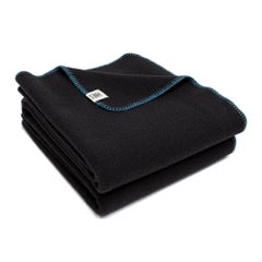 Black Merino Wool Throw 'The Portia' by JG Switzer