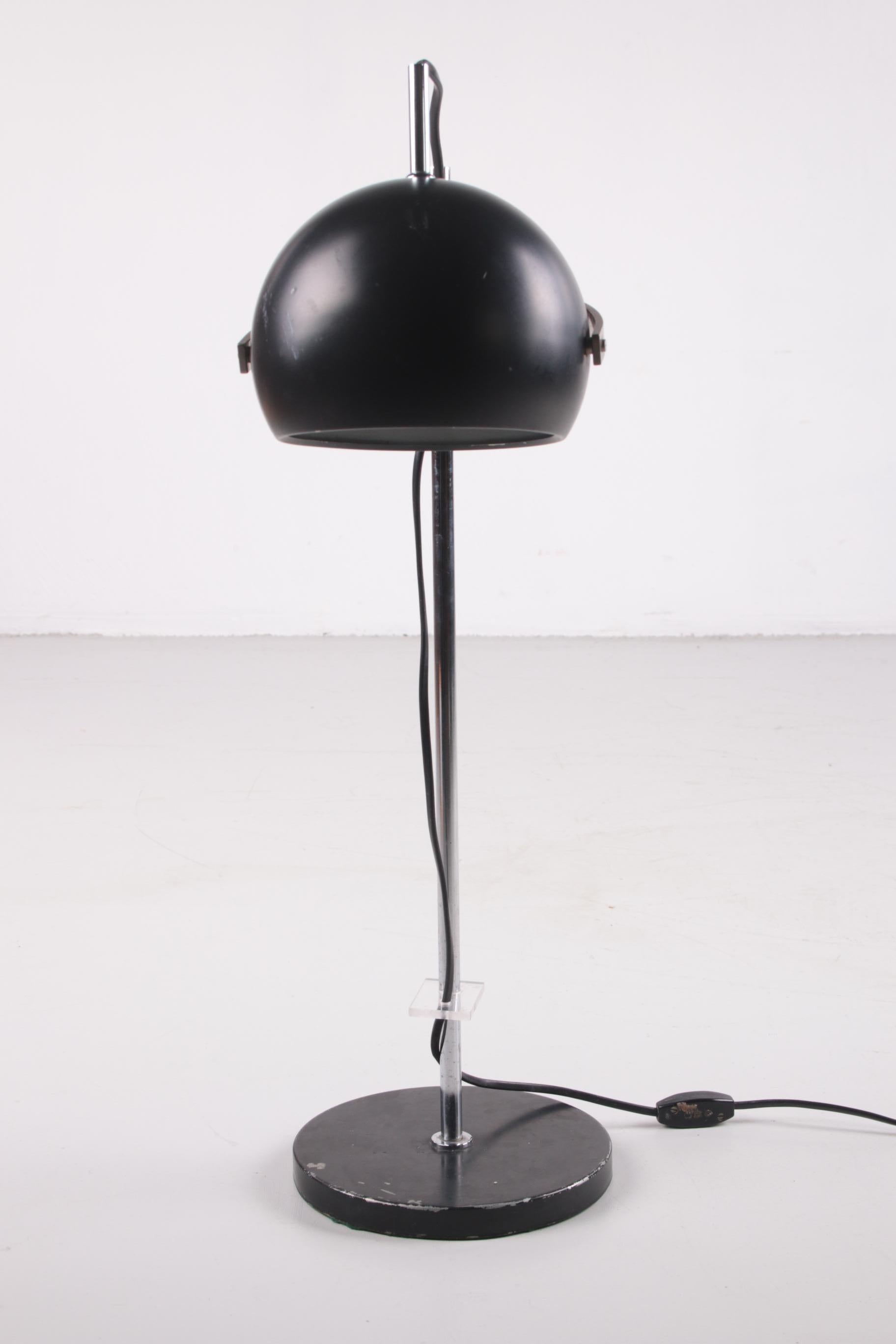 Danish Black Metal Adjustable Desk Lamp from Denmark
