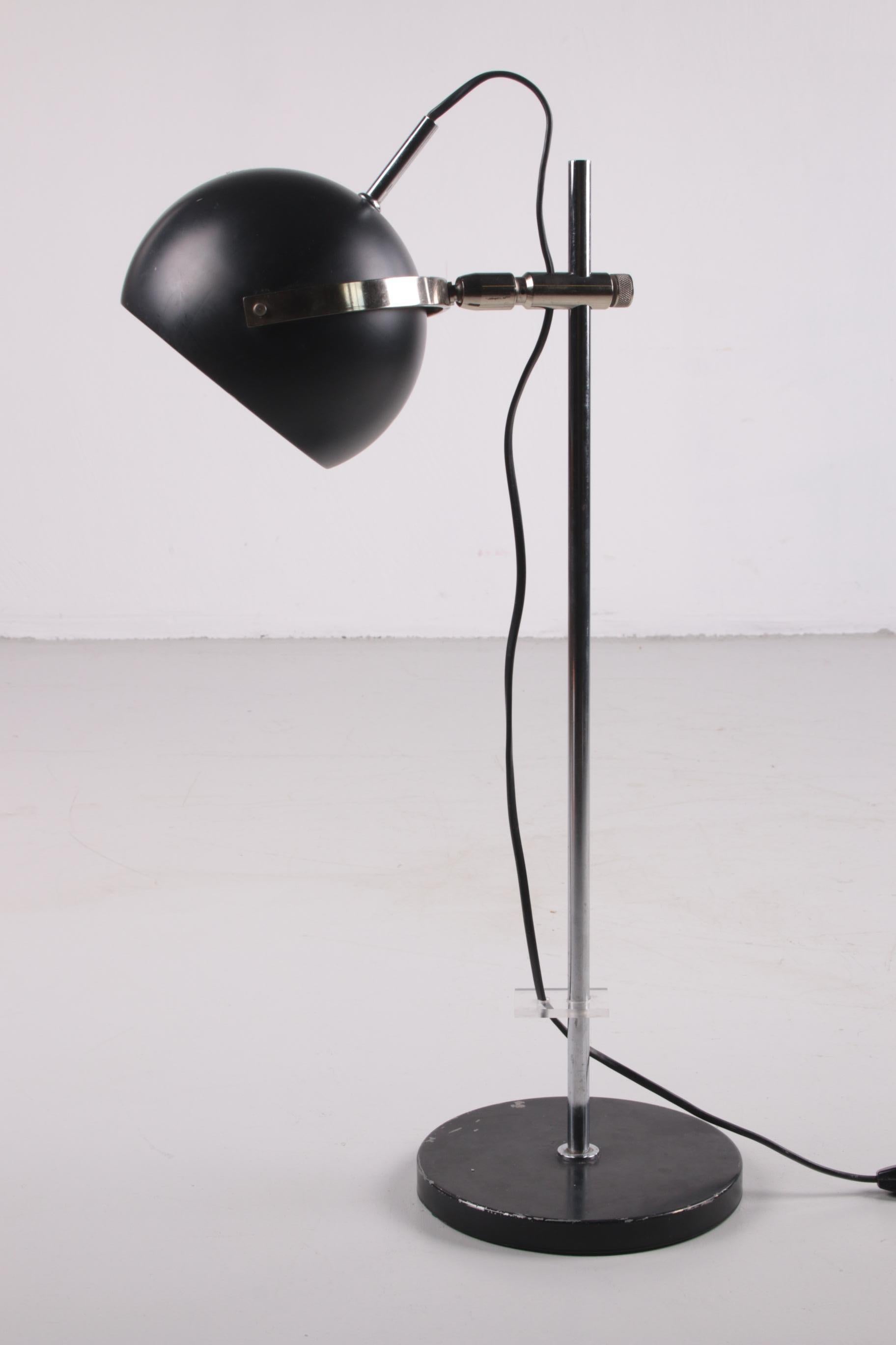 Black Metal Adjustable Desk Lamp from Denmark In Fair Condition In Oostrum-Venray, NL