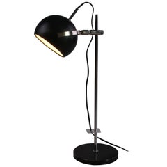 Vintage Black Metal Adjustable Desk Lamp from Denmark