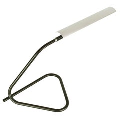 Black Metal and Aluminum Shade 1970s Tubino Table Lamp by Castiglioni for Flos