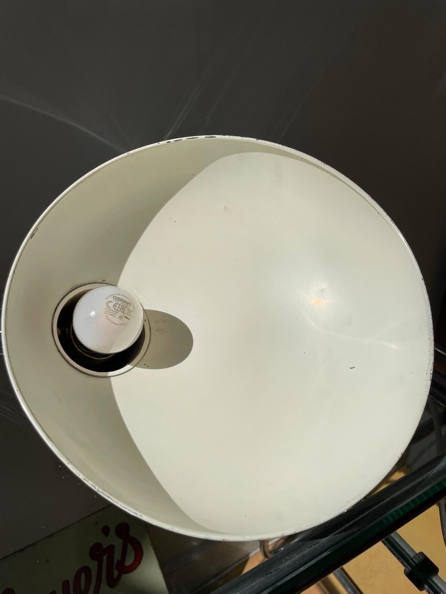 Black Metal and Chromed Table Light by Helo Leuchten, circa 1945 3