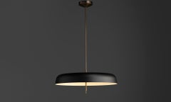 Black Metal & Brass Chandelier, Made in Italy