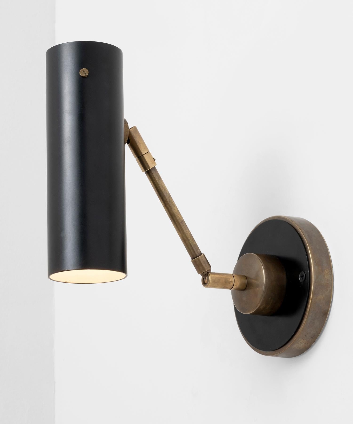 Adjustable wall lights in the style of Tito Agnoli.

Made in Italy

*Please Note: This fixture is made to order in Italy, and comes newly wired (eu wiring). It is not UL Listed. Standard Lead Time is 4-6 Weeks. We do not offer rewiring / UL listing