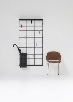 Black Metal Coat Rack 'Toonladder' for Pilastro by Tjerk Reijenga 1950s