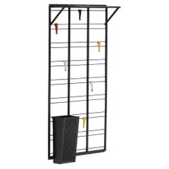 Garderobenständer aus schwarzem Metall „Toonladder“ für Pilastro von Tjerk Reijenga, 1950er Jahre