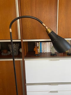 Lampe Diabolo en métal noir, 1960