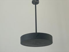 Black Metal Industrial Factory Ceiling Lamp by Bega, 1950s, Germany