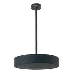 Black Metal Industrial Factory Ceiling Lamp by Bega, 1950s, Germany Black Metal Industrial Factory Ceiling Lamp by Bega, 1950s, Germany
