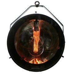 Black Metal Industrial Mirror Glass Spotlight Pendant Lamps