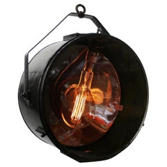 Black Metal Industrial Mirror Glass Spotlight Pendant Lamps