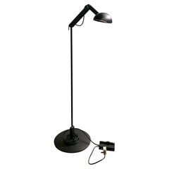 20th Century Post Modern Italiana Luce Black Metal Lamp by Barbaglia and Colombo