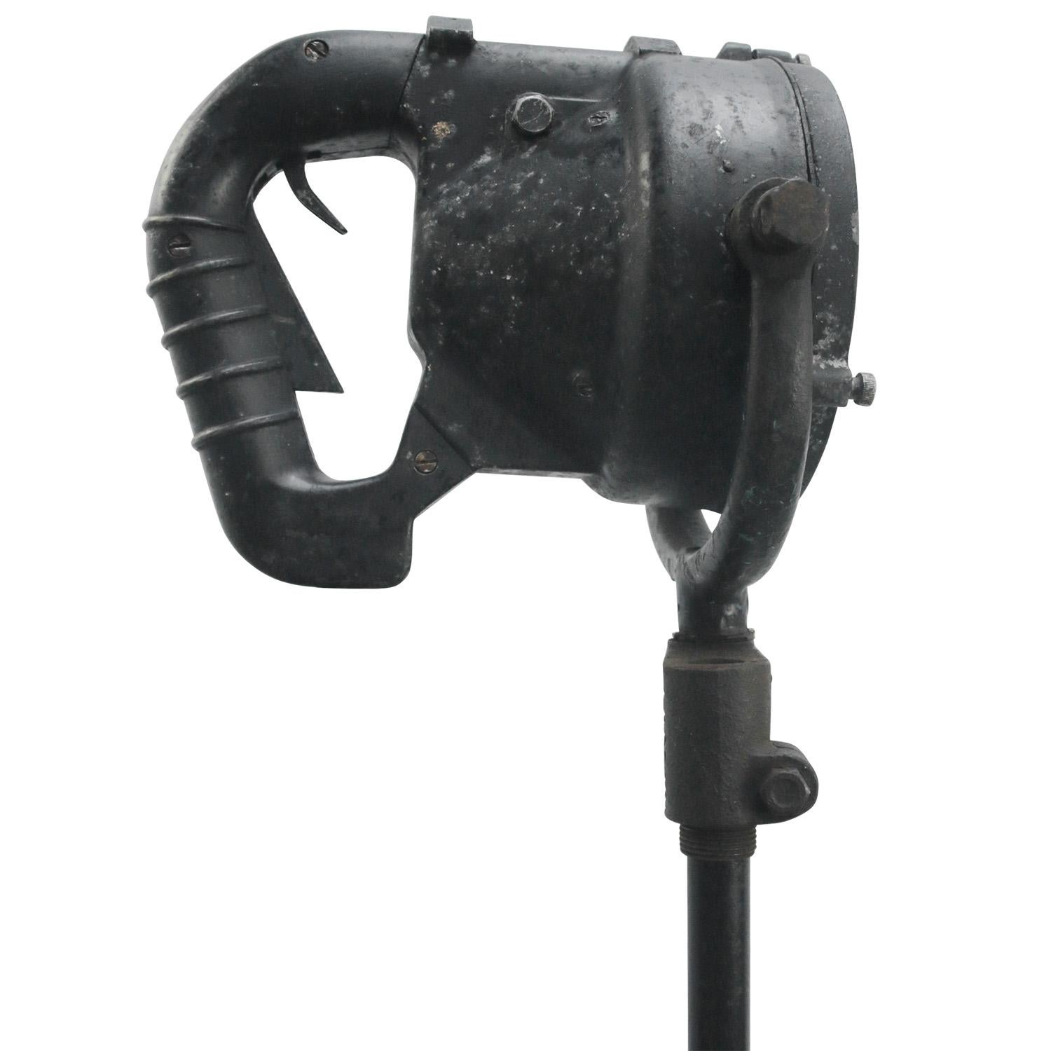 Schwarz Metall Marine Lampe Morse Code Signal Lampe (Britisch) im Angebot