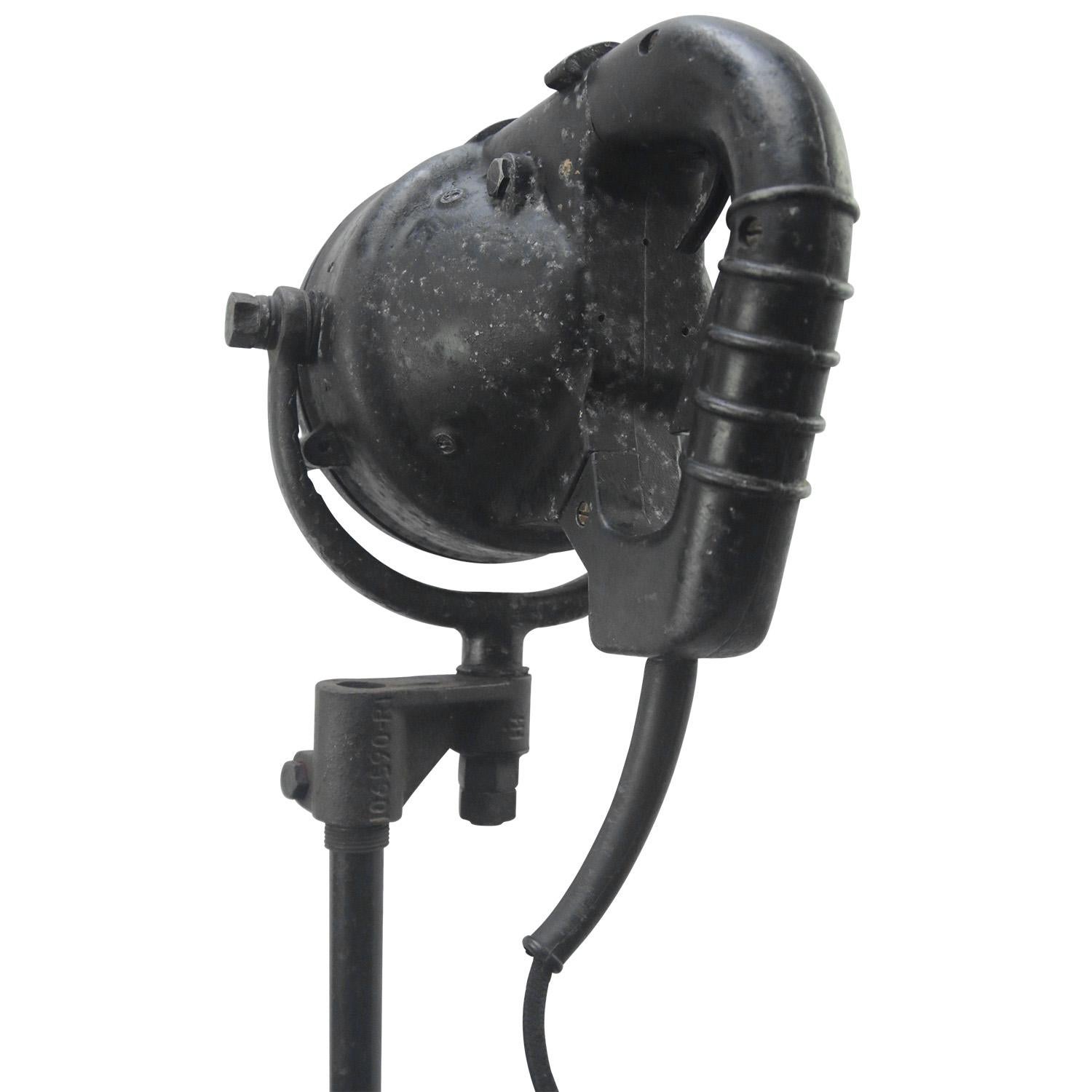 Schwarz Metall Marine Lampe Morse Code Signal Lampe (Gegossen) im Angebot
