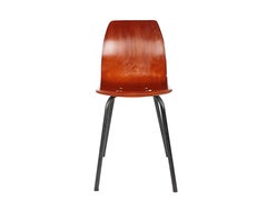 Chaises en métal noir et bois de pagode des années 1960 avec coquilles en Pagholz