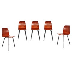Black Metal & Pagwood 1960s Chairs with Pagholz Shells