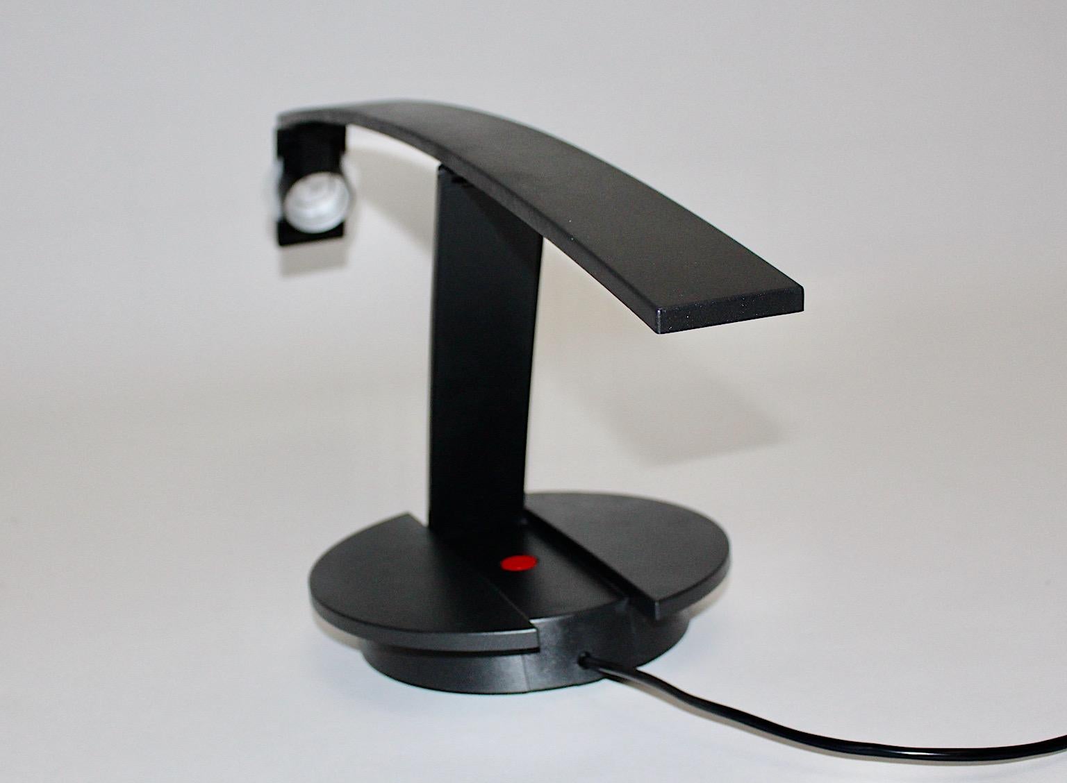 Black Metal Plastic Italian Modern Concorde Design Table Lamp Desk Lamp Tronconi For Sale 6