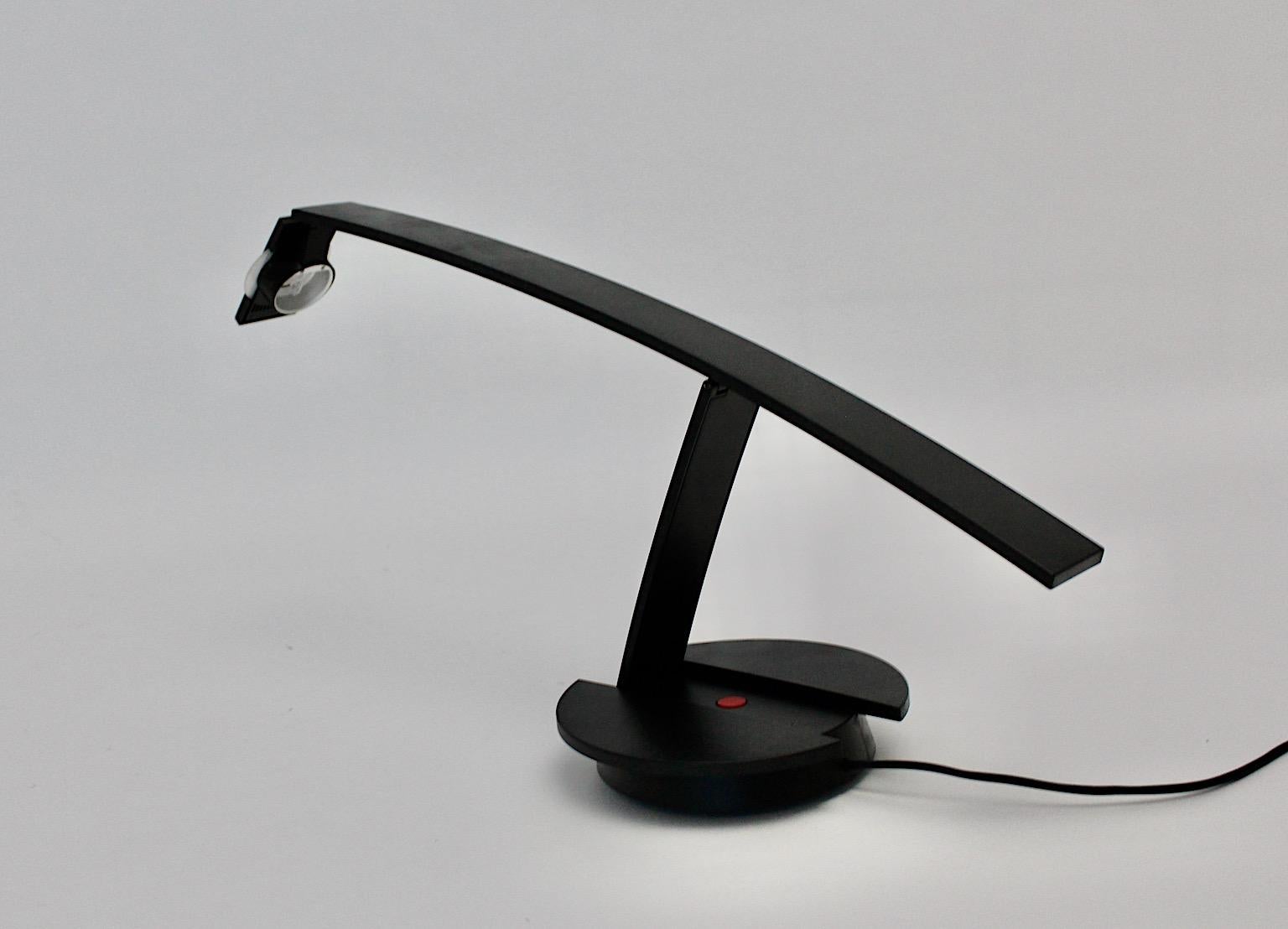Black Metal Plastic Italian Modern Concorde Design Table Lamp Desk Lamp Tronconi For Sale 11