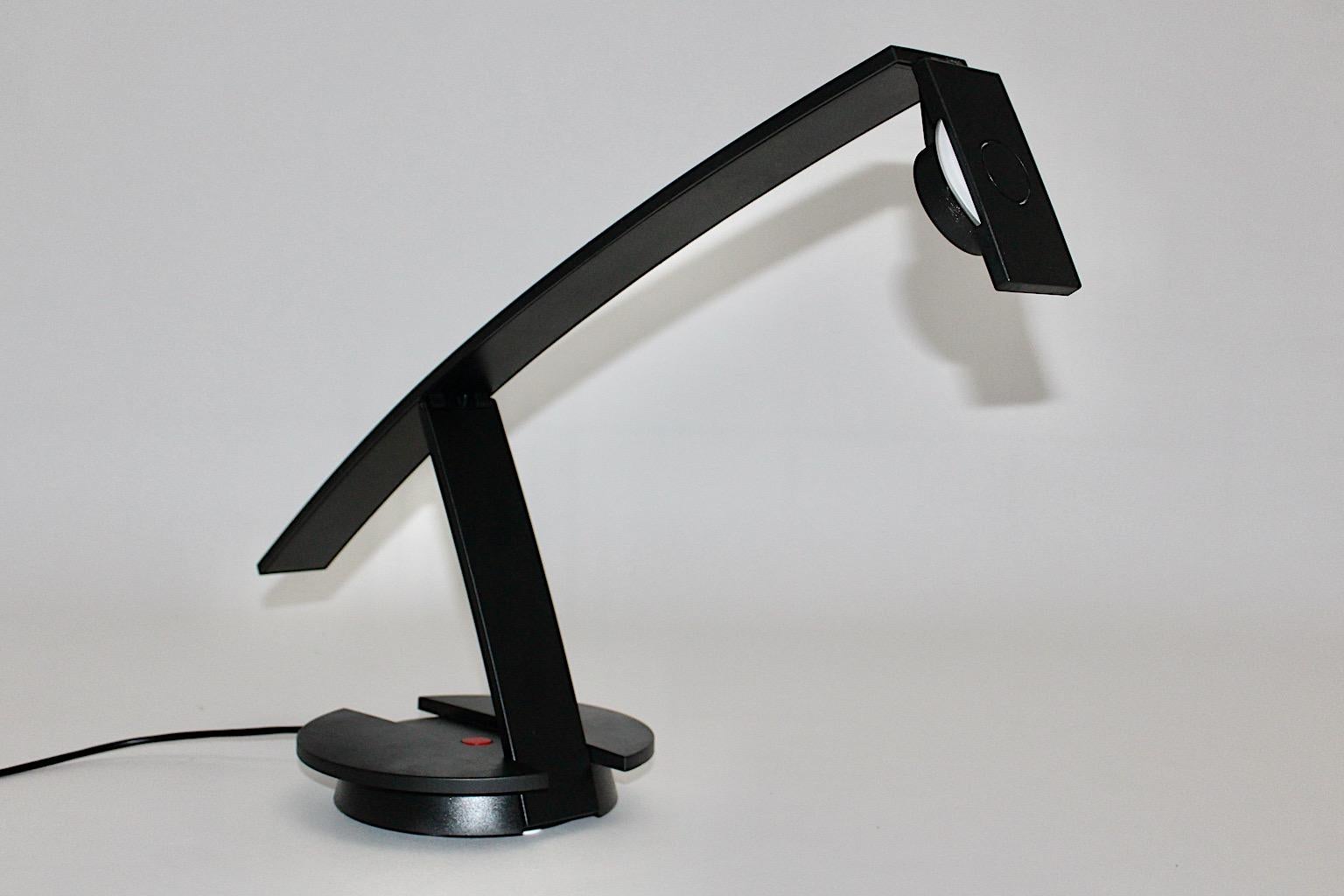 Black Metal Plastic Italian Modern Concorde Design Table Lamp Desk Lamp Tronconi For Sale 12