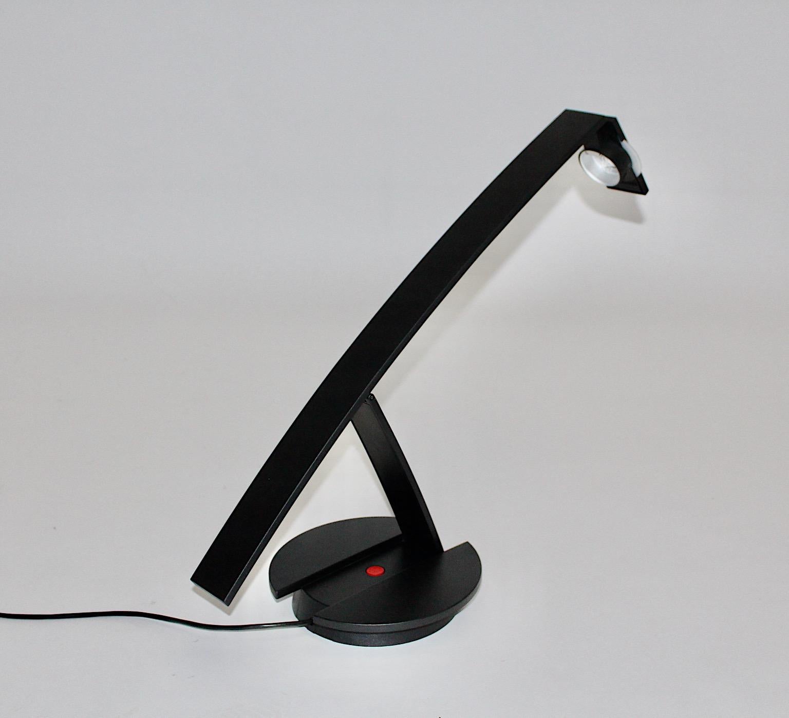 Black Metal Plastic Italian Modern Concorde Design Table Lamp Desk Lamp Tronconi For Sale 13