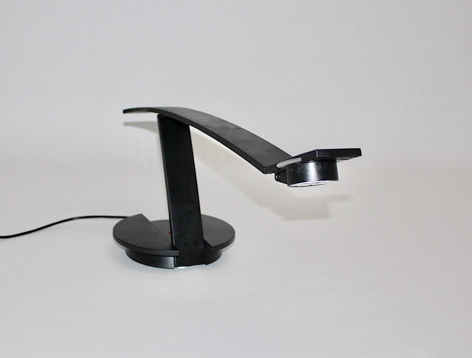 Black Metal Plastic Italian Modern Concorde Design Table Lamp Desk Lamp Tronconi For Sale 14