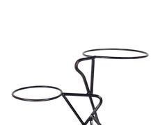 Black Metal Rod Midcentury Free Standing Plants Holder