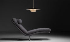 Black Metal & Satin Glass Pendant, Made in Italy