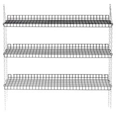Etagère en métal noir par Bruno Munari