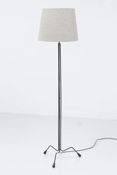 Black Metal Tripod Floor Lamp by Asea, Sweden, 1950s