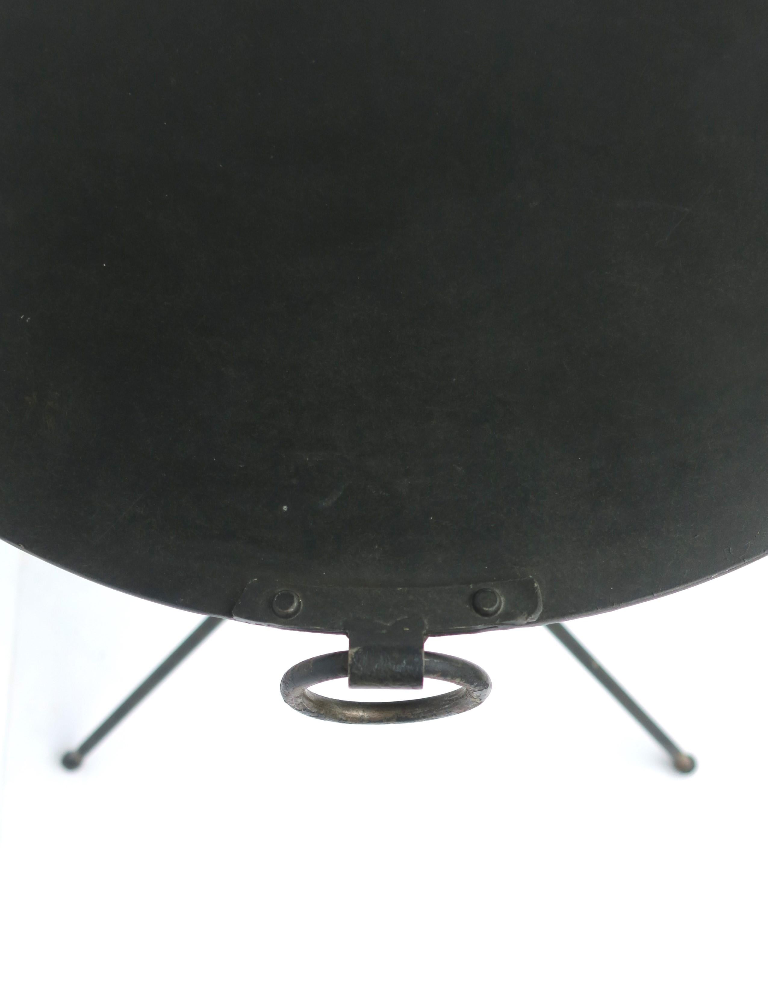 Black Metal Tripod Side or End Table For Sale 5