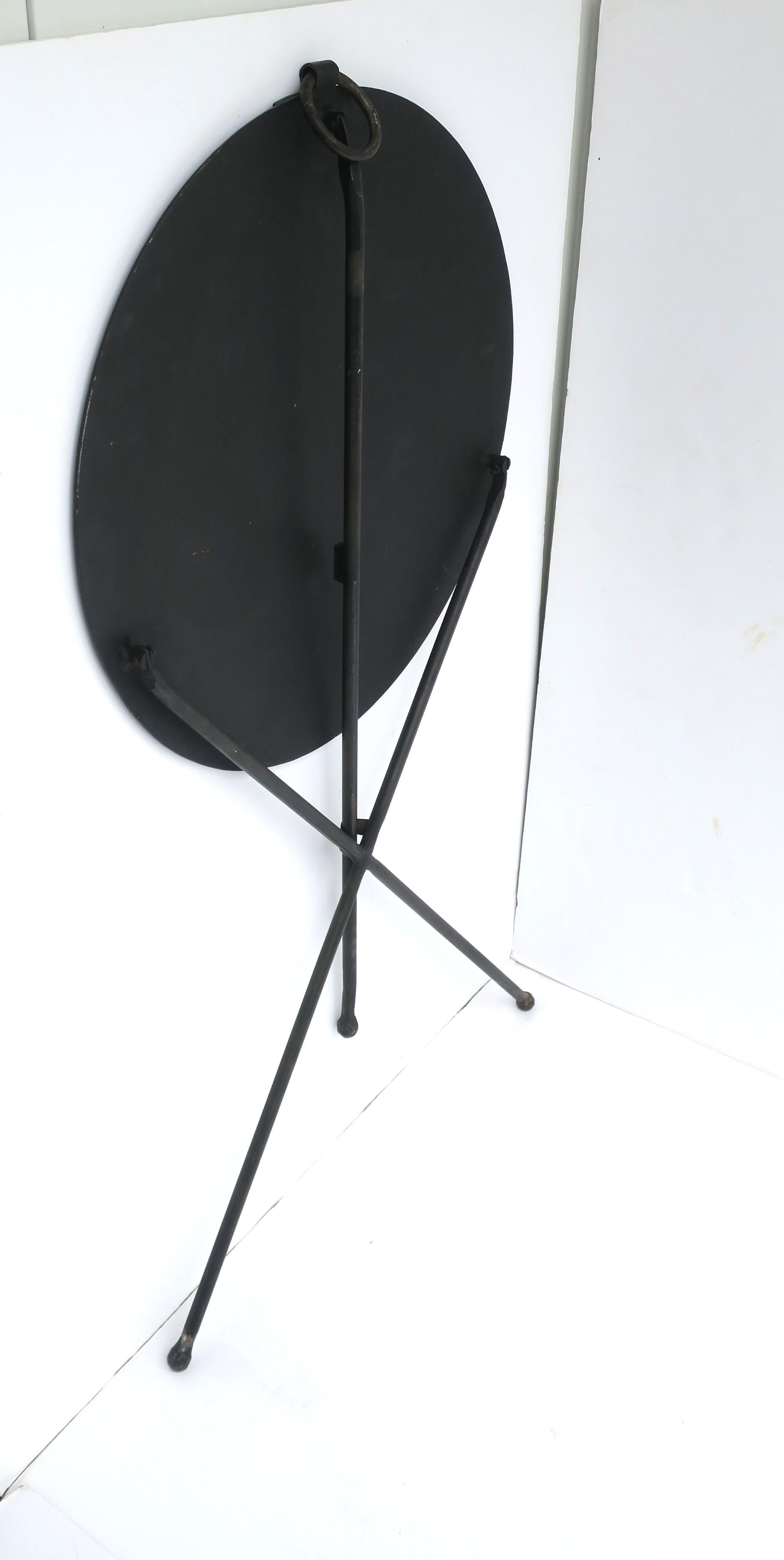Black Metal Tripod Side or End Table For Sale 8