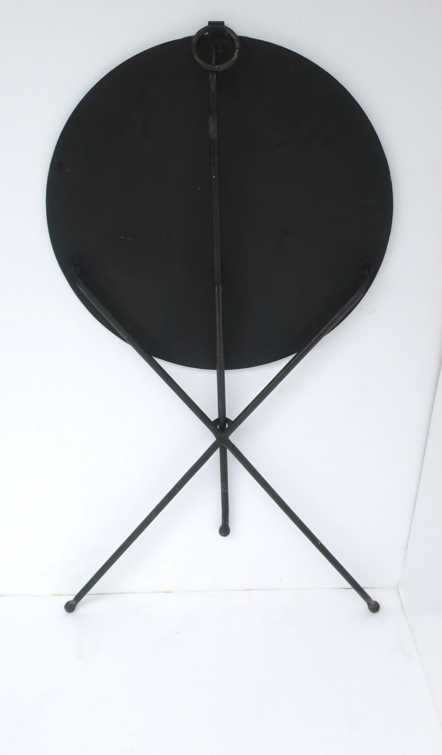 Black Metal Tripod Side or End Table For Sale 9