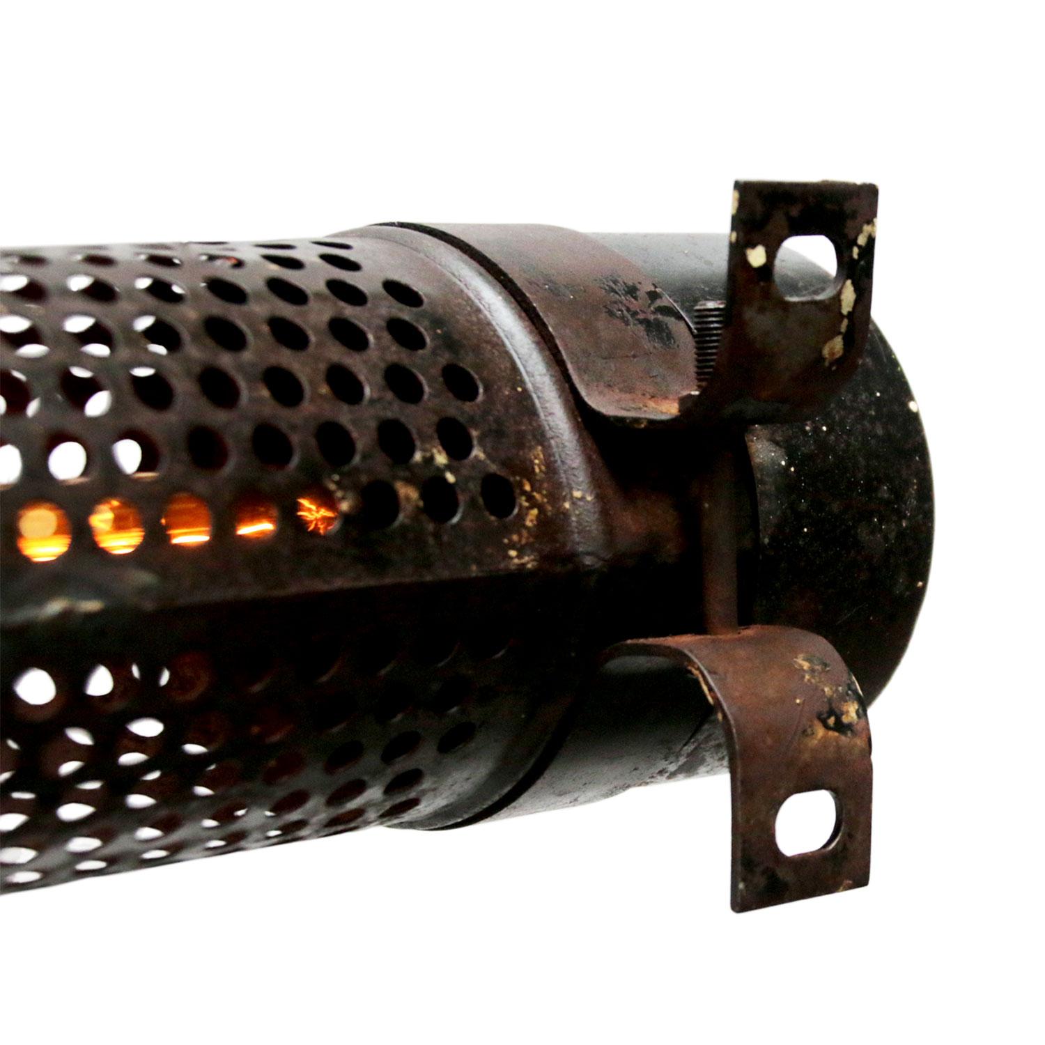 Black Metal Vintage Industrial Wall Light Scone In Good Condition In Amsterdam, NL