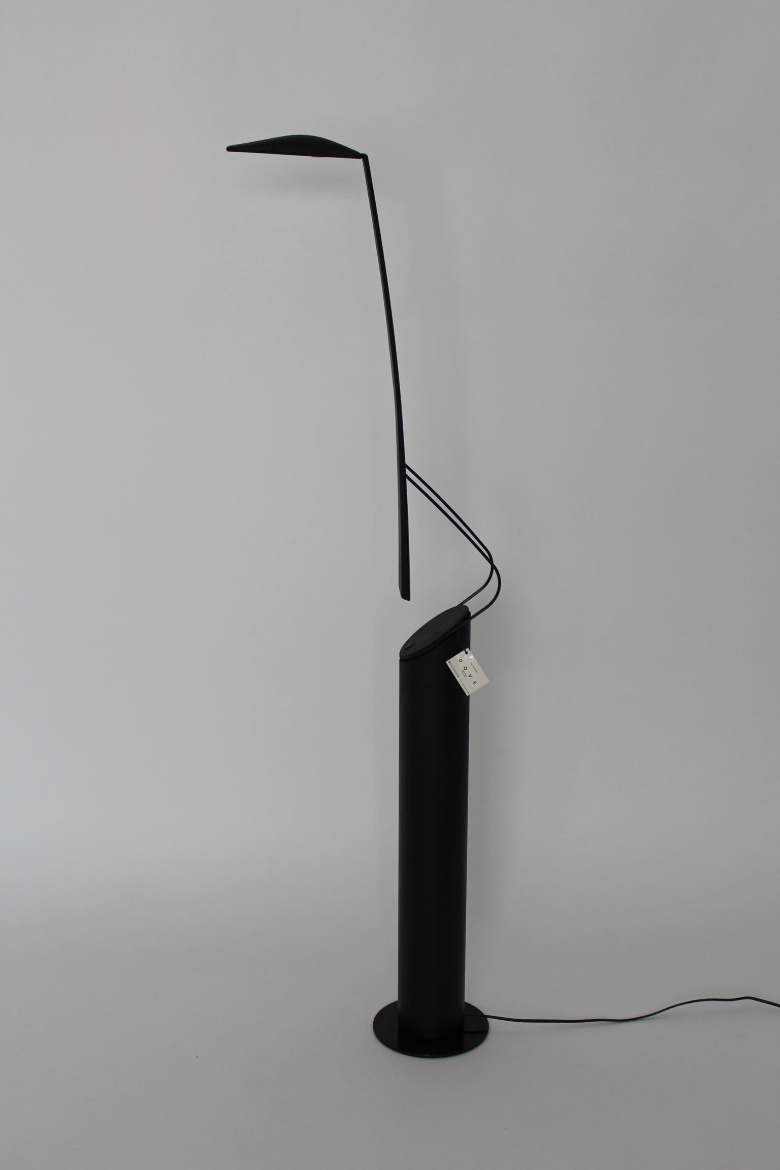 Late 20th Century Black Metal Vintage Floor Lamps by Mario Barbaglia Marco Colombo, circa 1980 For Sale