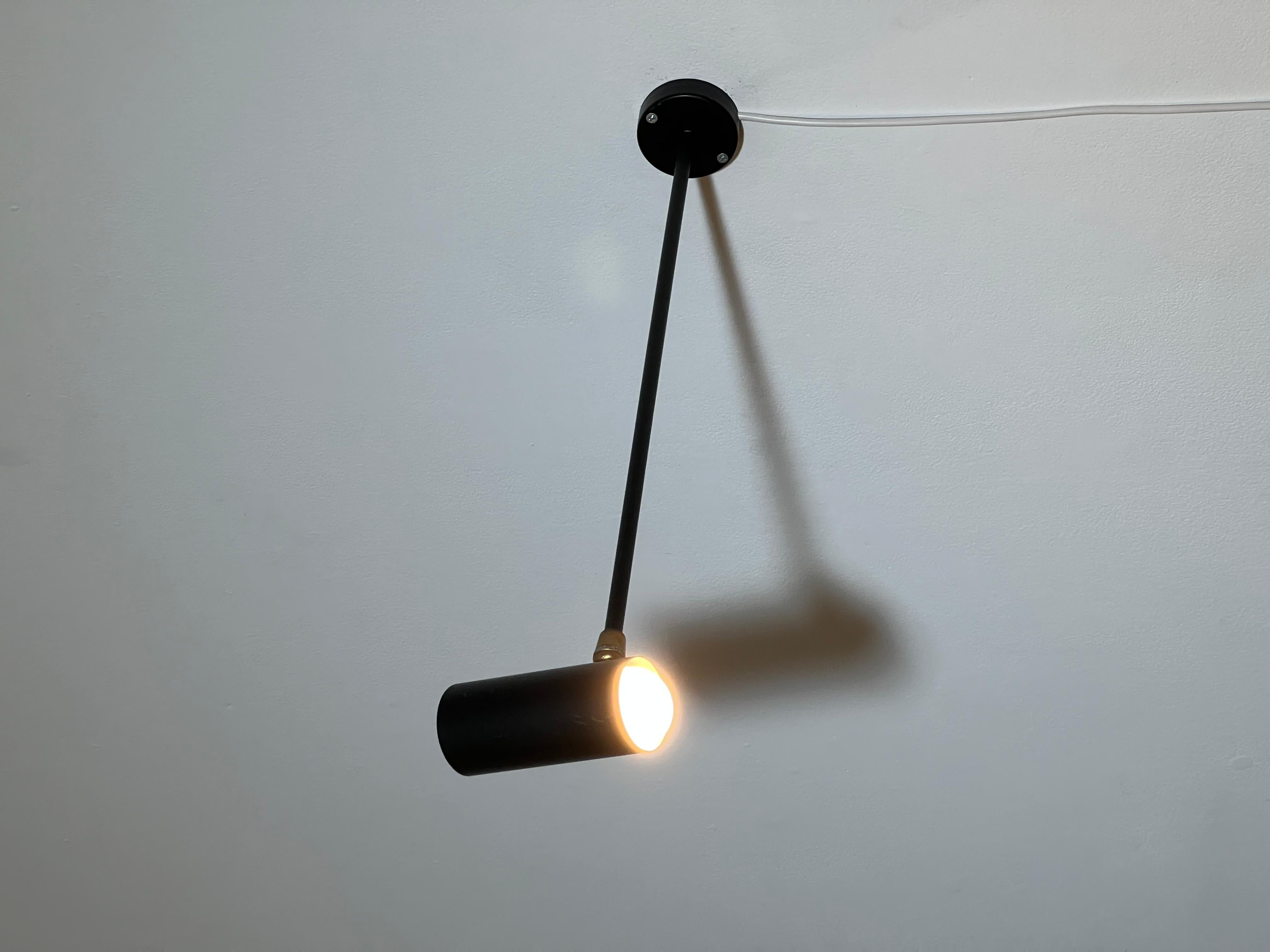 French Black Metal Wall Lamp from the 1950s For Sale
