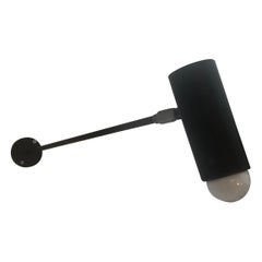 Black Metal Wall Lamp from the 1950s