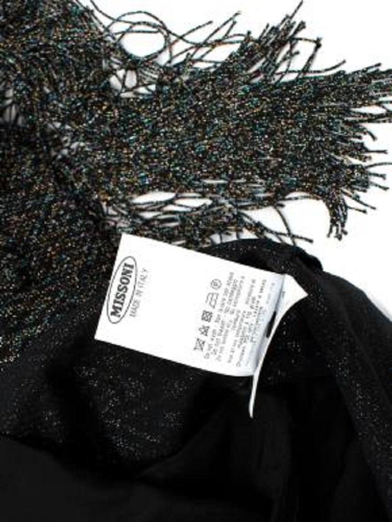 Black metallic fringed dress For Sale 6