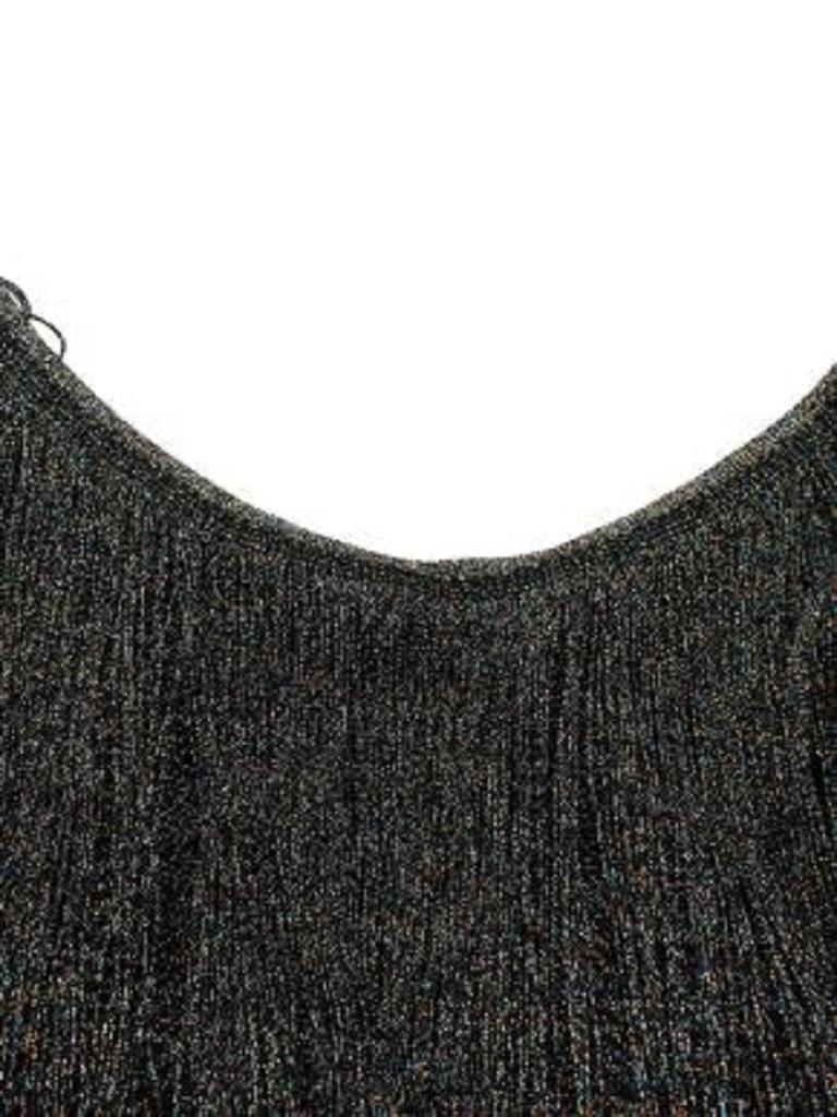 Women's Black metallic fringed dress For Sale