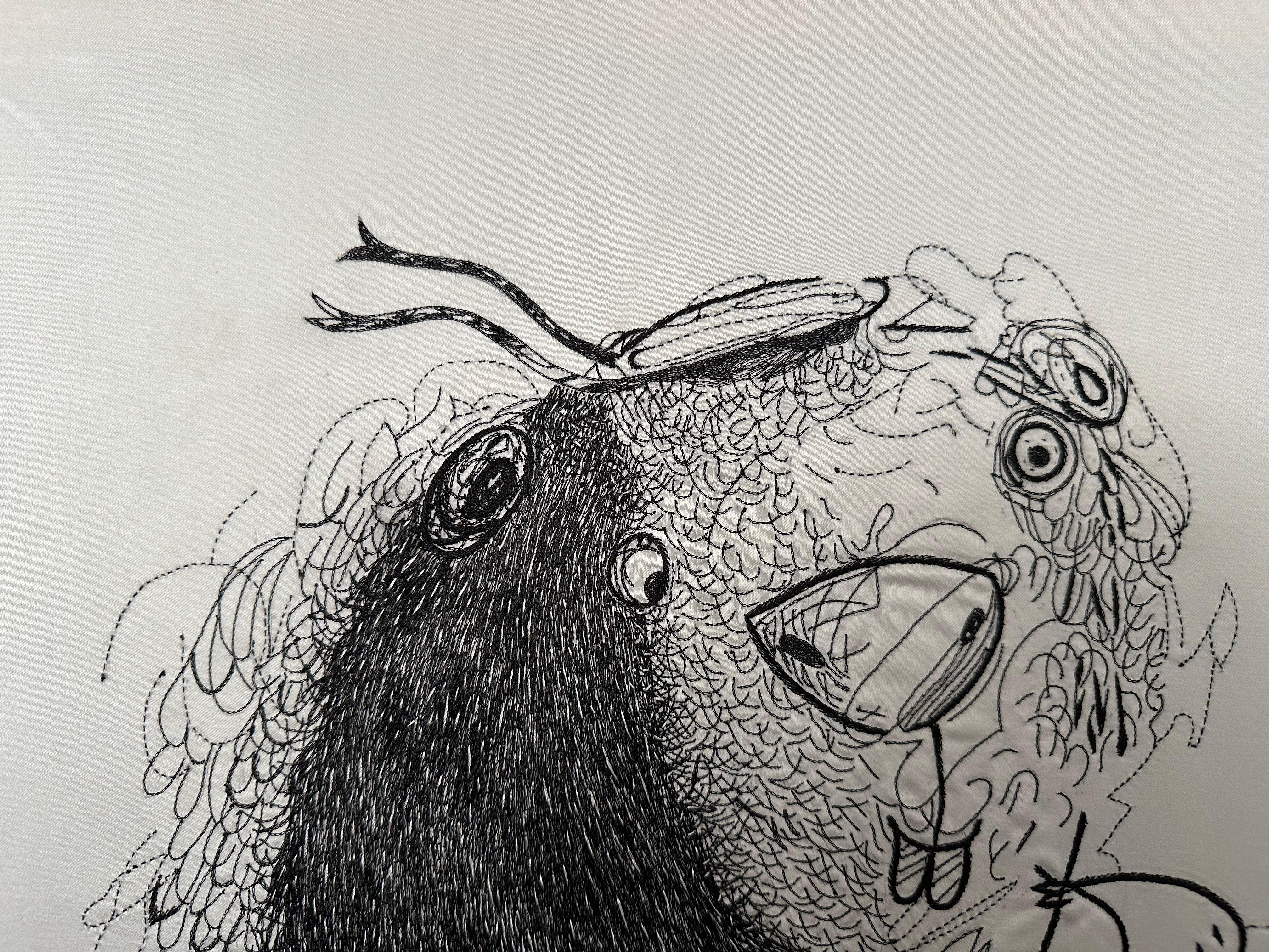 Hilos Metálicos Negros, Bordados, Tapiz para Habitación de Bebé, En Stock en venta 5